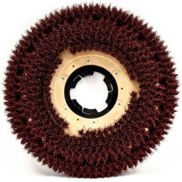 The Malish Corporation Malish 18" Mal-Grit Lite‚Ñ¢ Grit Brush w/Universal Clutch Plate Complete, Red 813418NP